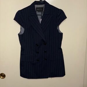 BCBGMaxAzria Navy Striped Vest
